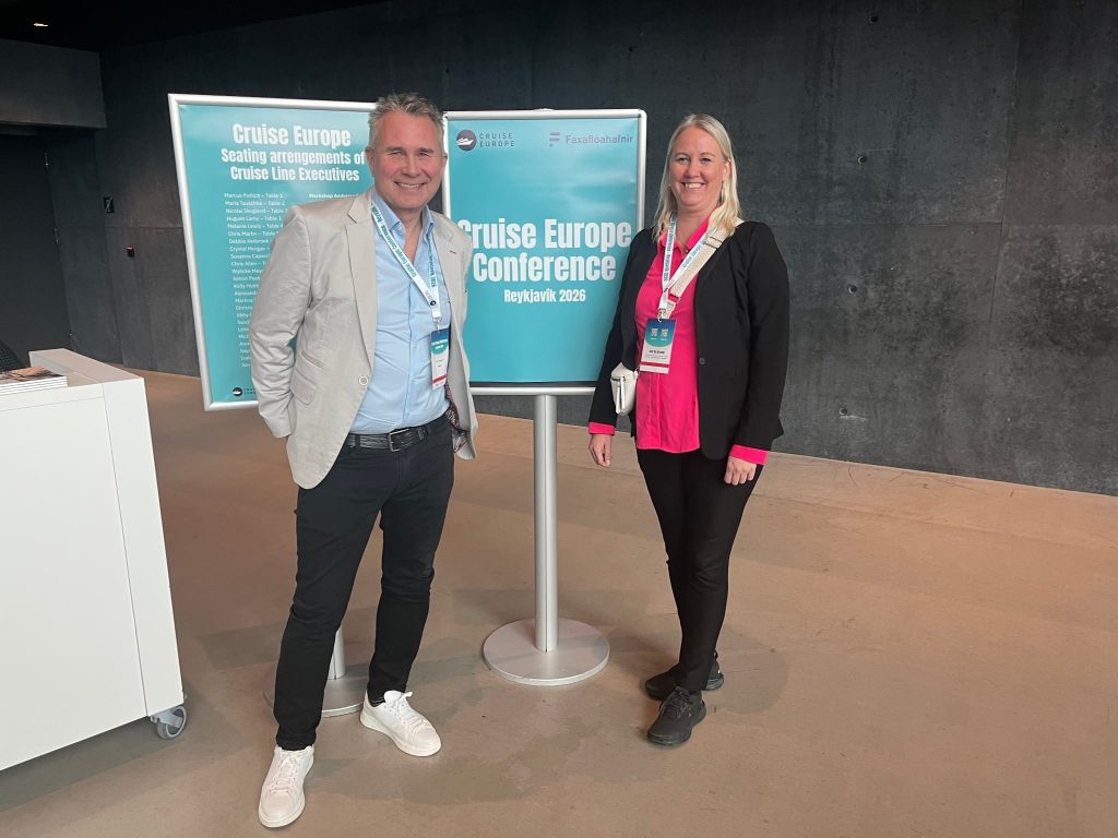 Gunnar Rafn Birgisson, CEO and owner of Atlantik and Anna B. Gunnarsdóttir, Manager of Business Development for Cruise Services.
